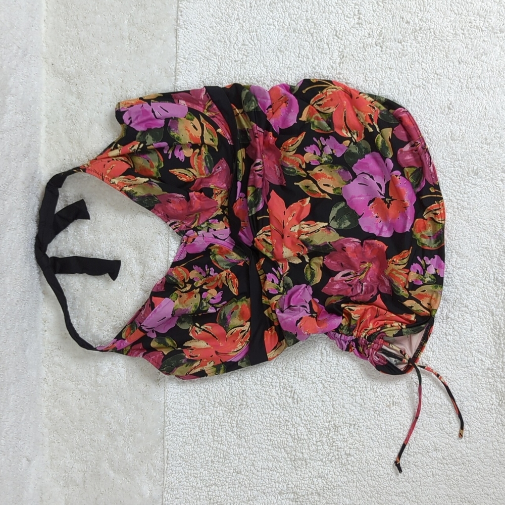 Fantasie Floral Tankini Top - Black and Multicolor